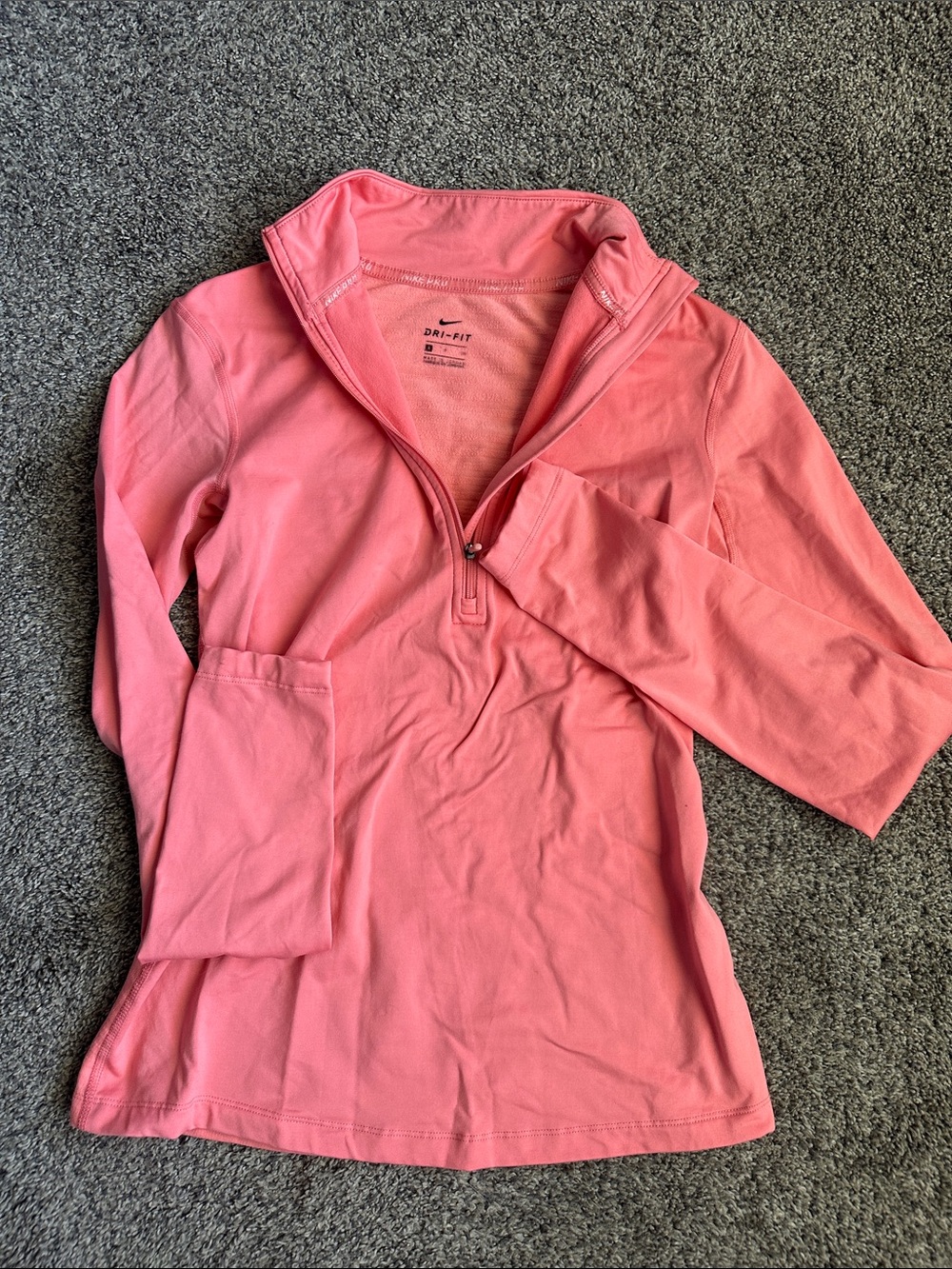 Nike Pink Quarter-Zip Athletic Top